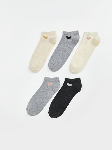 LCW DREAM Patterned Women's Trainer Socks 5 Pack - W47008Z8-L8Q