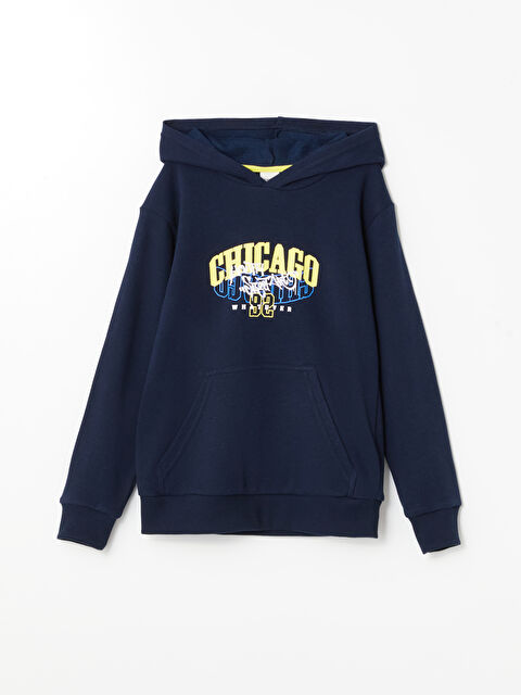 LCW Kids Kapüşonlu Erkek Çocuk Sweatshirt - W47016Z4-DWP