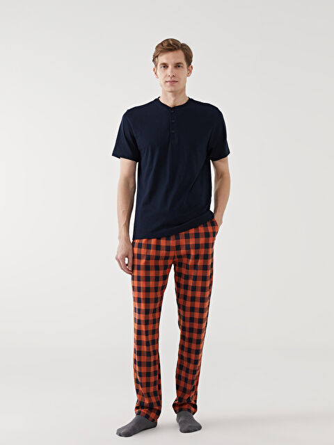 LC WAIKIKI Standart Kalıp Ekose Erkek Pijama Alt - W47029Z8-LR3