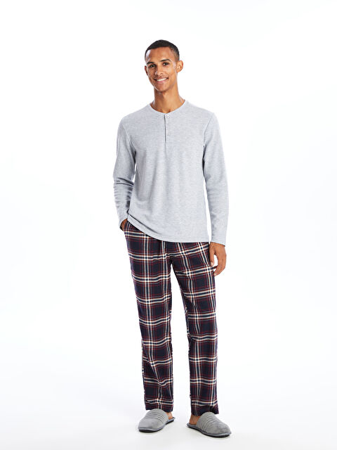 LC WAIKIKI Standart Kalıp Ekose Erkek Pijama Alt - W47061Z8-LN6