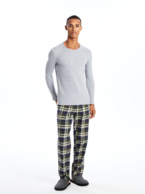 LC WAIKIKI Standart Kalıp Ekose Erkek Pijama Alt - W47062Z8-LME