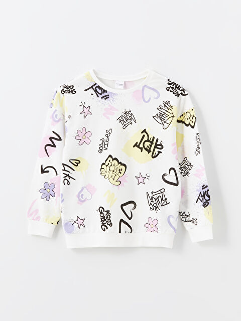 LCW Kids Bisiklet Yaka Kız Çocuk Pijama Üst - W47197Z4-LRA