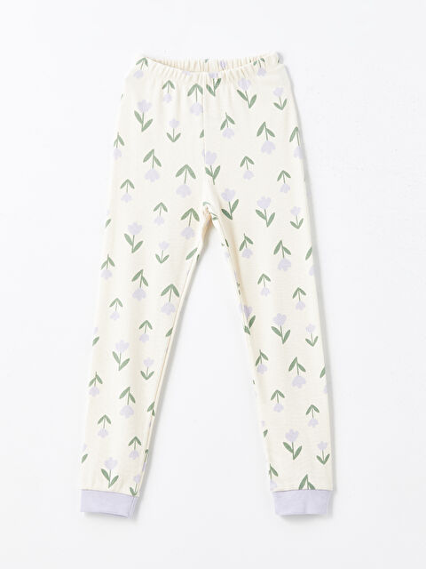 LCW Kids Beli Lastikli Çiçekli Kız Çocuk Pijama Alt - W47213Z4-LRA