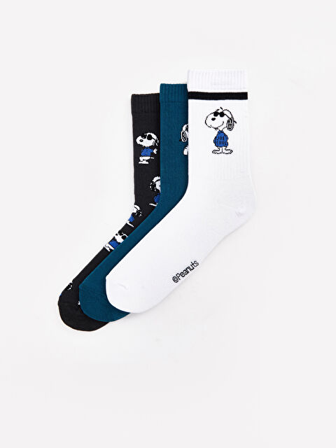 LCW ACCESSORIES Snoopy Baskılı Erkek Soket Çorap 3'lü - W47340Z8-K00