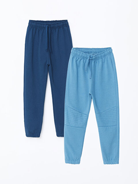 LCW Kids Beli Lastikli Erkek Çocuk Jogger Eşofman Alt 2'li - W47359Z1-GN9