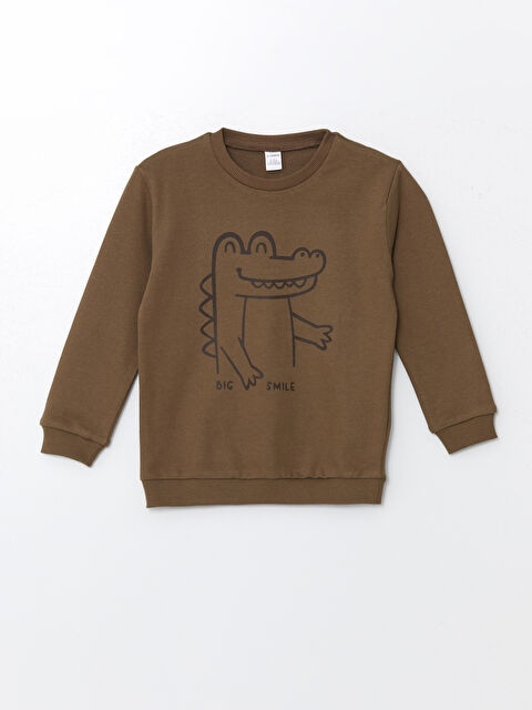LCW Kids Bisiklet Yaka Erkek Çocuk Sweatshirt - W47364Z1-H00