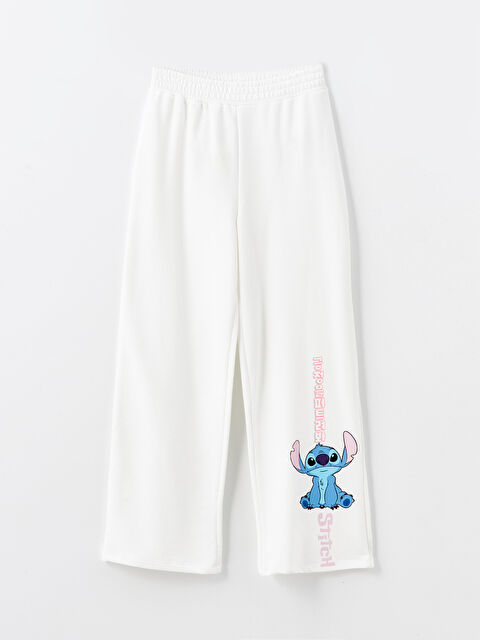 LCW Kids Beli Lastikli Stitch Baskılı Kız Çocuk Eşofman Altı - W47414Z4-FDV