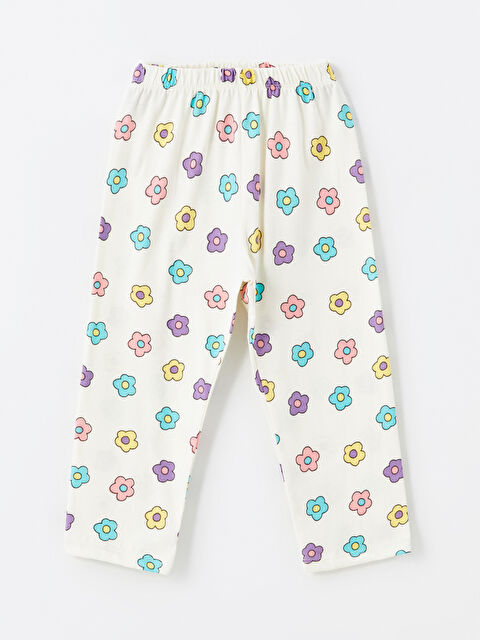 LCW baby Beli Lastikli Çiçekli Kız Bebek Pijama Alt - W47420Z1-LRA