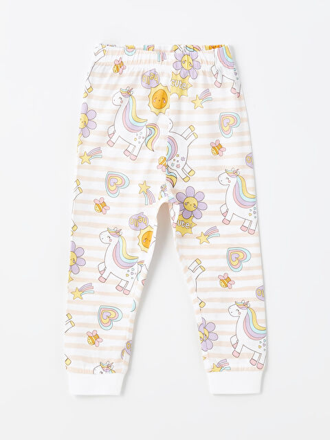 LCW baby Beli Lastikli Kız Bebek Pijama Alt - W47427Z1-LRA