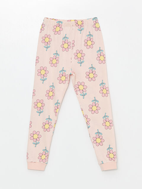 LCW baby Beli Lastikli Baskılı Kız Bebek Pijama Alt - W47436Z1-LT4