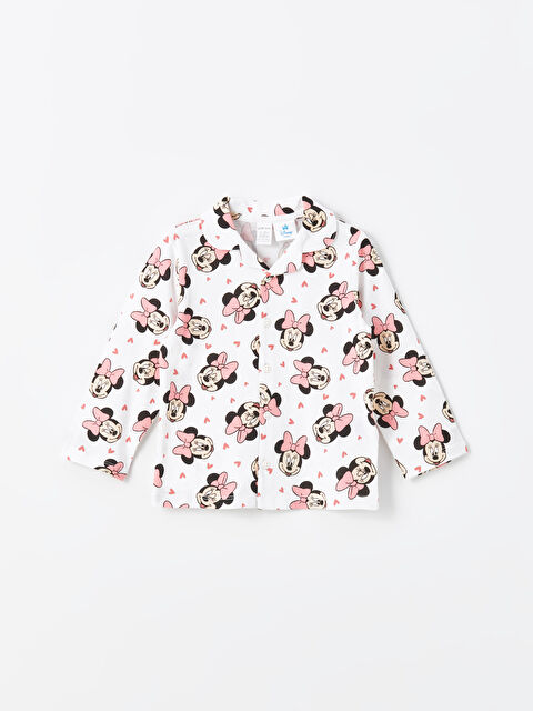 LCW Kids Minnie Mouse Baskılı Kız Bebek Pijama Üst - W47448Z1-LRA