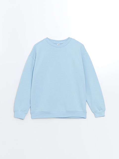 LCW Kids Bisiklet Yaka Kız Çocuk Kalın Sweatshirt - W47742Z4-FND