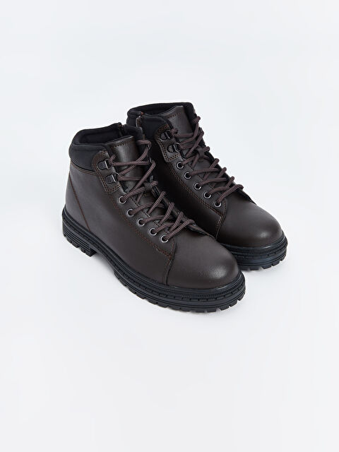 XSIDE Bağcıklı Deri Görünümlü Erkek Bot - W47763Z8-SFT
