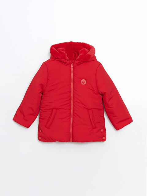 LCW Kids Kapüşonlu Kürk Astarlı Kız Çocuk Şişme Mont - W47787Z1-H0P