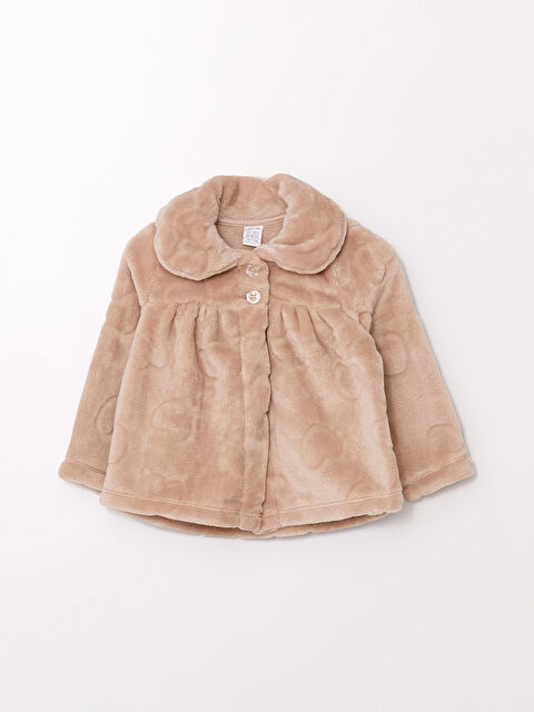 LCW baby Uzun Kollu Kız Bebek Pelüş Mont - W47828Z1-RMY
