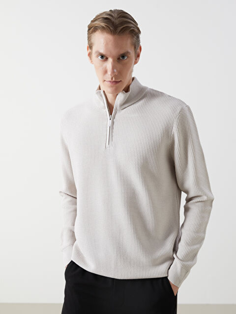 LCW Vision Dik Yaka Uzun Kollu Erkek Triko Kazak - W48163Z8-YVP