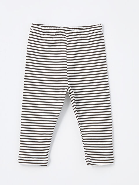 LCW baby Beli Lastikli Çizgili Kız Bebek Pantolon - W48191Z1-LFZ