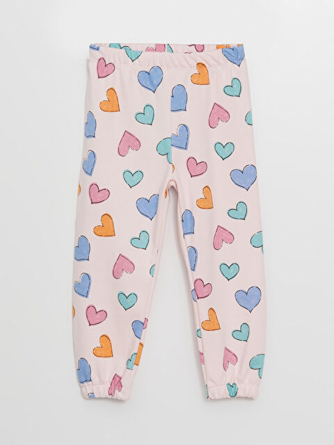 LCW Kids Beli Lastikli Baskılı Kız Çocuk Eşofman Alt - W48214Z1-LT9