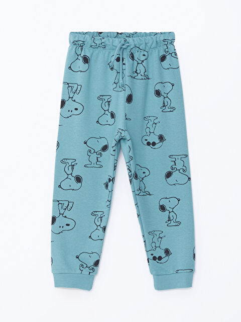 LCW Kids Beli Lastikli Snoopy Baskılı Erkek Çocuk Jogger Eşofman Alt - W48468Z1-LRK