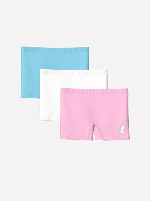 LCW Kids Basic Girls' Boxer Trunks 3-packs - W48479Z4-QXB