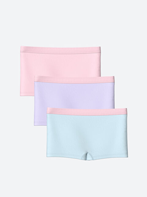 LCW Kids Basic Girls' Boxer Trunks 3-packs - W48485Z4-G7S