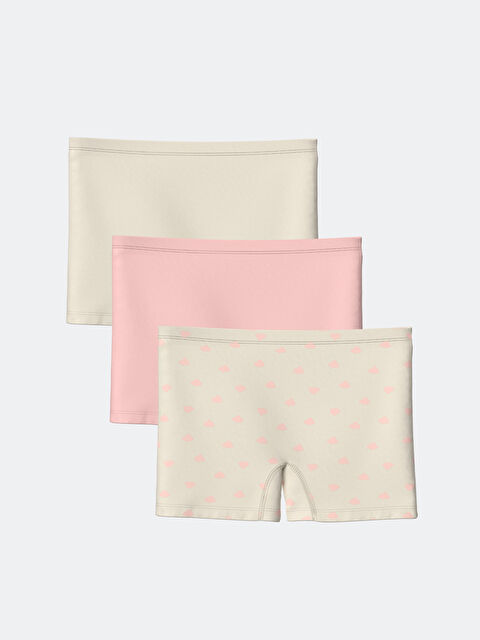 LCW Kids Baskılı Kız Çocuk Boxer 3'lü - W48493Z4-QVK