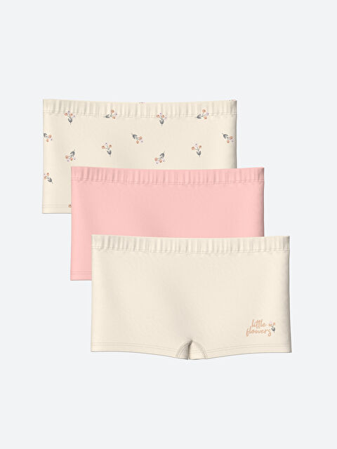 LCW Kids Baskılı Kız Çocuk Boxer 3'lü - W48535Z4-FDW