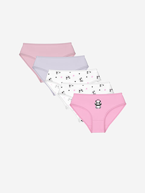 LCW Kids Baskılı Kız Çocuk Külot 5'li - W48547Z4-G7T