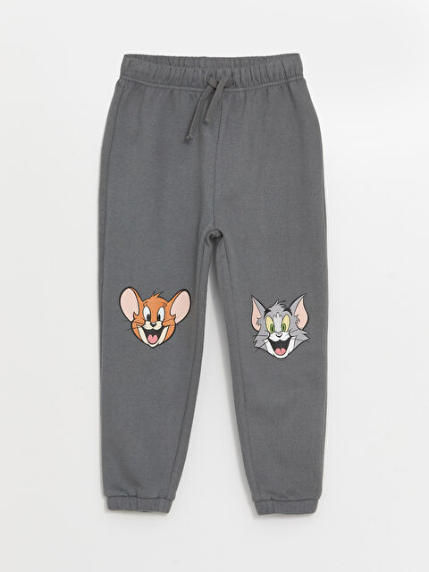 LCW Kids Beli Lastikli Kalın Tom ve Jerry Baskılı Erkek Çocuk Jogger Eşofman Altı - W48553Z1-R17