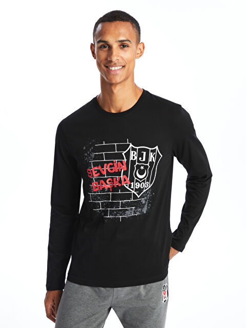 LC WAIKIKI Standart Kalıp Beşiktaş Baskılı Erkek Pijama Takımı - W48605Z8-CVL