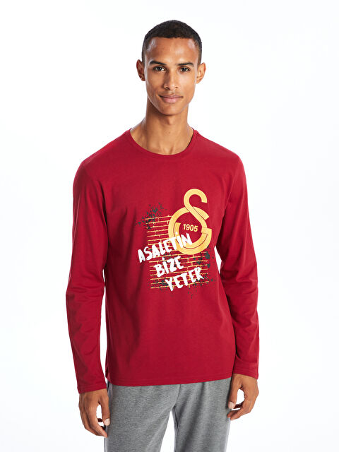 LC WAIKIKI Standart Kalıp Galatasaray Baskılı Erkek Pijama Takımı - W48616Z8-HKD