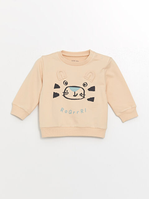 LCW baby Baskılı Erkek Bebek Sweatshirt - W48625Z1-S6R