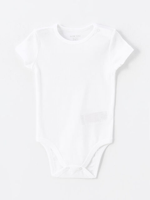 LCW baby Bisiklet Yaka Kız Bebek Çıtçıtlı Body - W48774Z1-R9J