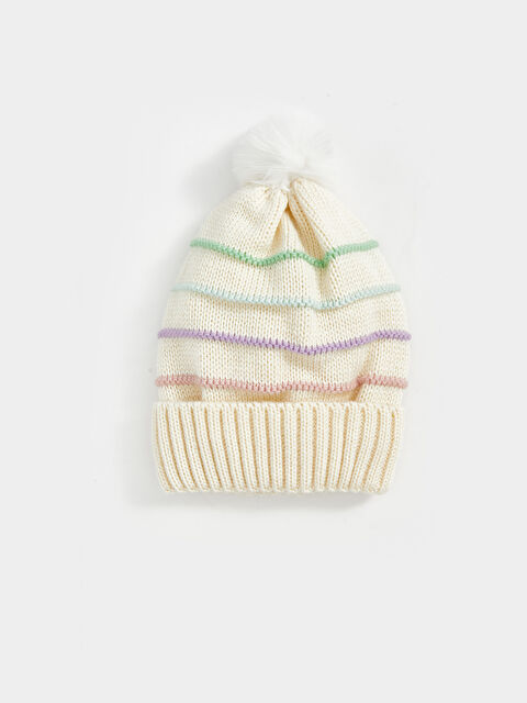 LCW baby Ponpon Detaylı Kız Bebek Bere - W48892Z1-V7F