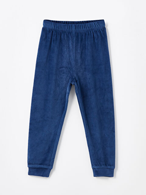 LCW baby Beli Lastikli Kadife Erkek Bebek Pijama Alt - W48928Z1-JC7