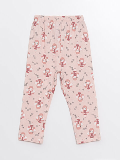 LCW baby Beli Lastikli Baskılı Kız Bebek Pijama Alt - W48971Z1-LT4