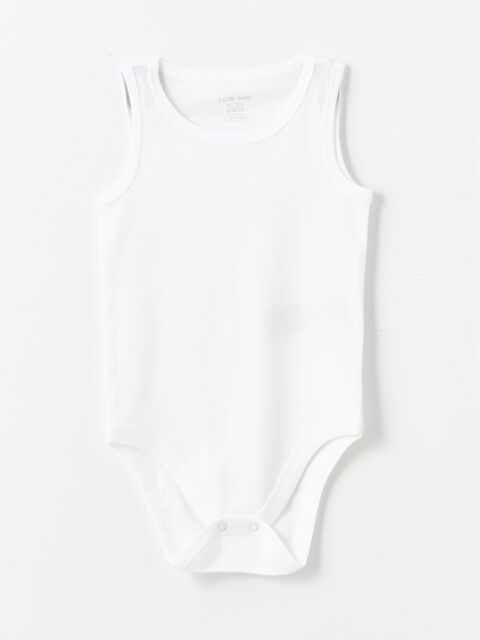 LCW baby Bisiklet Yaka Erkek Bebek Çıtçıtlı Bodysuit - W49068Z1-R9J