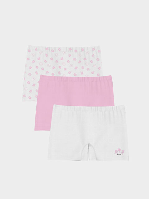 LCW Kids Baskılı Kız Çocuk Boxer 3'lü - W49075Z4-LU8