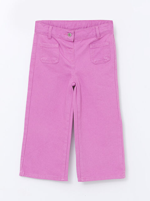LCW Kids Beli Lastikli Basic Kız Çocuk Pantolon - W49136Z1-GUJ