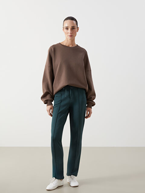 LCWAIKIKI Basic Kadın Beli Lastikli Düz Eşofman Altı - W49154Z8-HQM