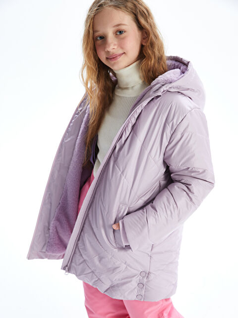 LCW Kids Kapüşonlu Kız Çocuk Mont - W49176Z4-FPH