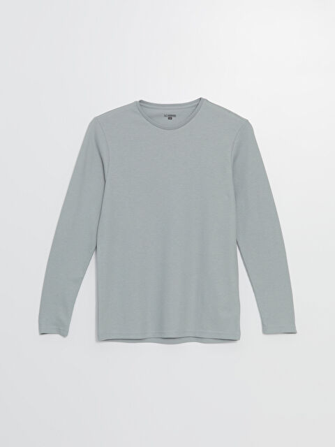 LC WAIKIKI Bisiklet Yaka Uzun Kollu Erkek Atlet - W49189Z8-GCB