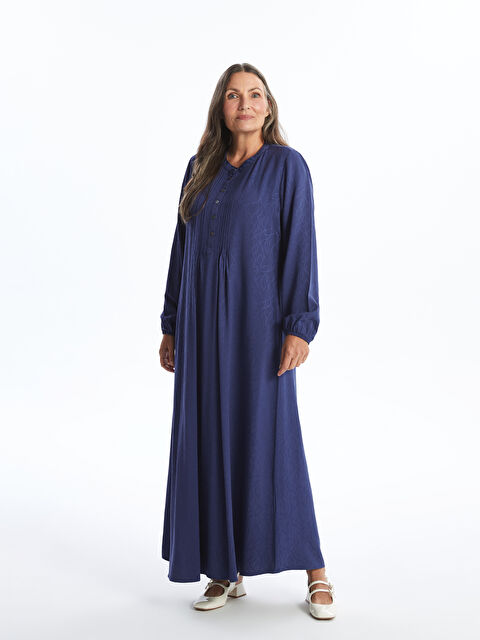 LCW Grace Bisiklet Yaka Desenli A Kesim Elbise - W49221Z8-E1J