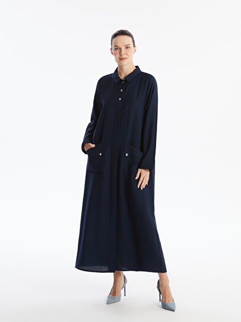 LCW Grace Gömlek Yaka Kadın Ferace - W49224Z8-E1J