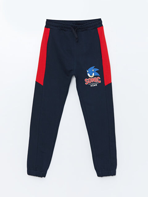 LCW Kids Beli Lastikli Sonic Baskılı Erkek Çocuk Jogger Eşofman Altı - W49229Z4-DWP