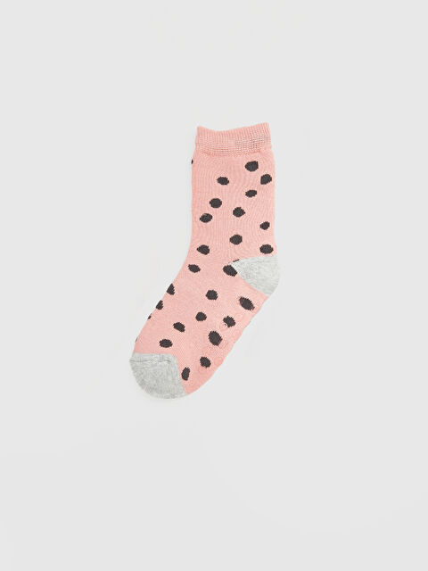LCW Kids Puantiyeli Kız Çocuk Soket Çorap - W49282Z4-J3N