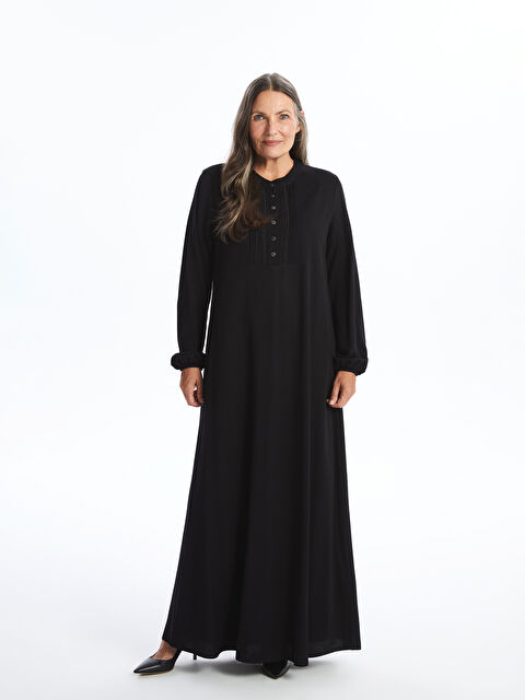 LCW Grace Bisiklet Yaka Nakışlı Elbise - W49314Z8-CVL