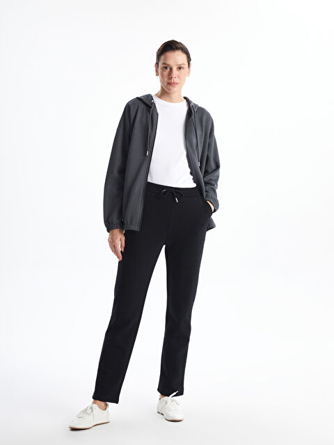 LCWAIKIKI Basic Beli Lastikli Kadın Kalın Eşofman Altı - W49326Z8-CVL