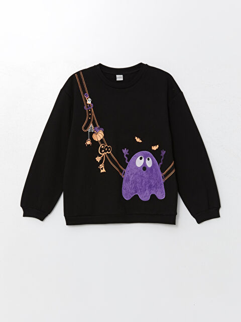 LCW Kids Bisiklet Yaka Kız Çocuk Kalın Sweatshirt - W49388Z4-CVL