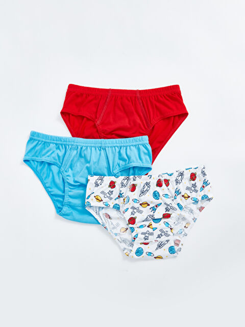 LCW Kids Baskılı Erkek Çocuk Külot 3'lü - W49463Z4-LU7